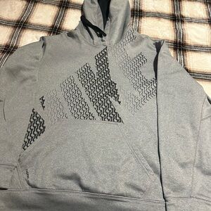 Nike Gray Pullover Hoodie with Black Graphic
